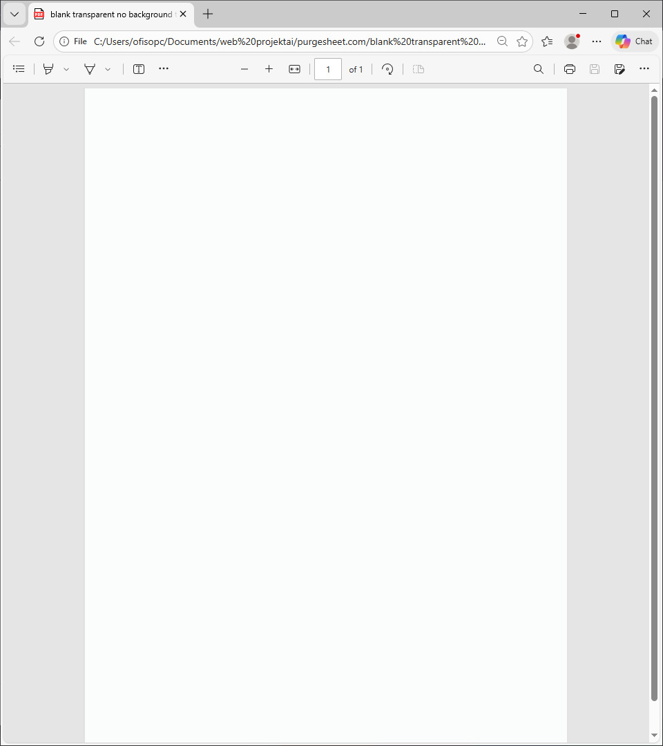 pratinjau template kosong transparan tanpa latar belakang format A4